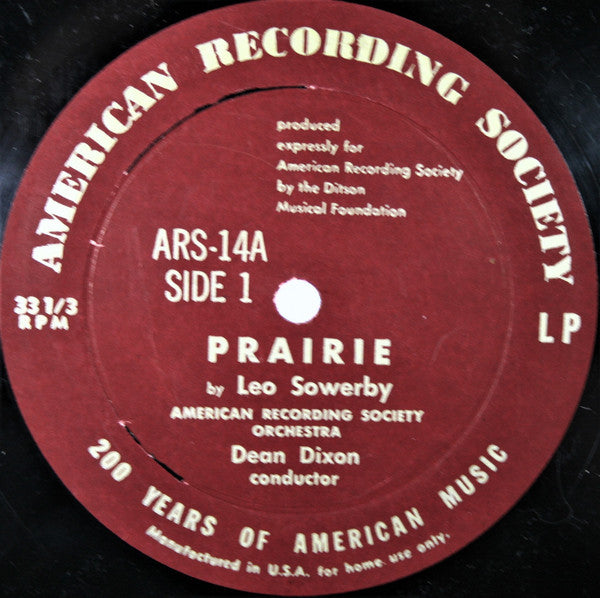 Leo Sowerby : Prairie • From The Northland (LP)