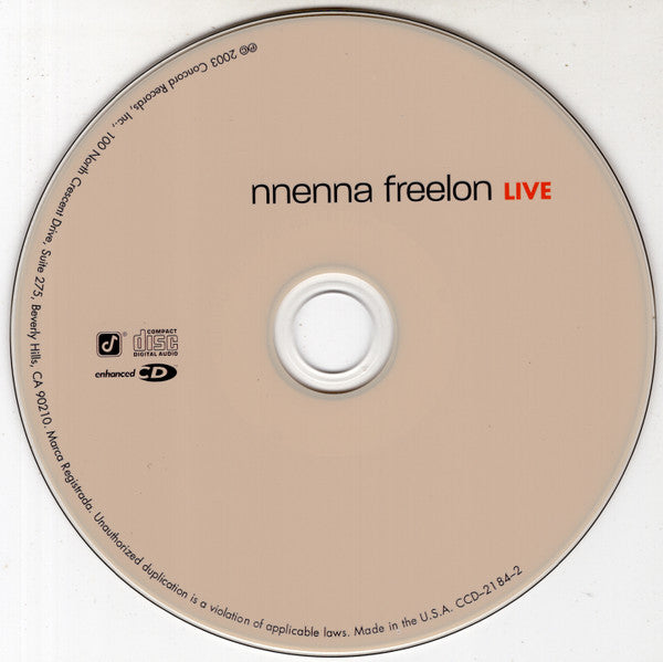 Nnenna Freelon : Live (CD, Album, Enh)