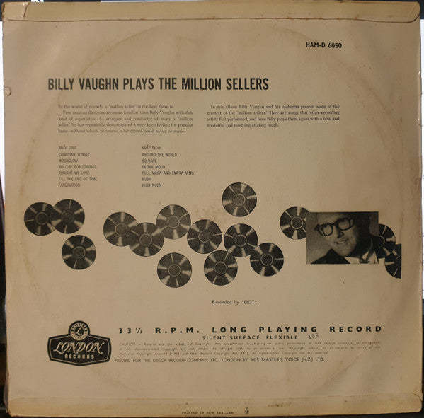 Billy Vaughn : Billy Vaughn Plays The Million Sellers (LP, Album, Mono)