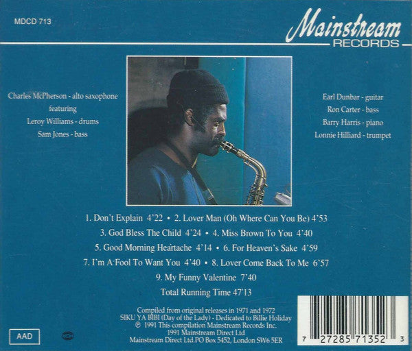 Charles McPherson : Siku Ya Bibi (Day Of The Lady) (CD, Album, RE, RM)