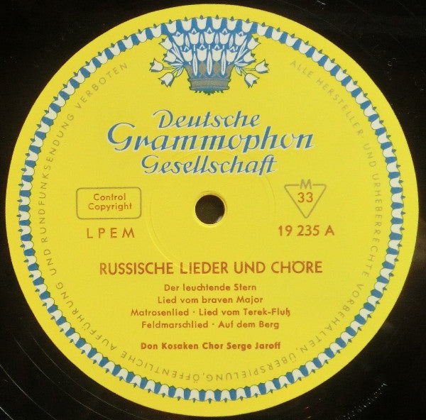 Don Kosaken Chor Serge Jaroff : Russische Lieder Und Chöre (LP, Album, Mono)