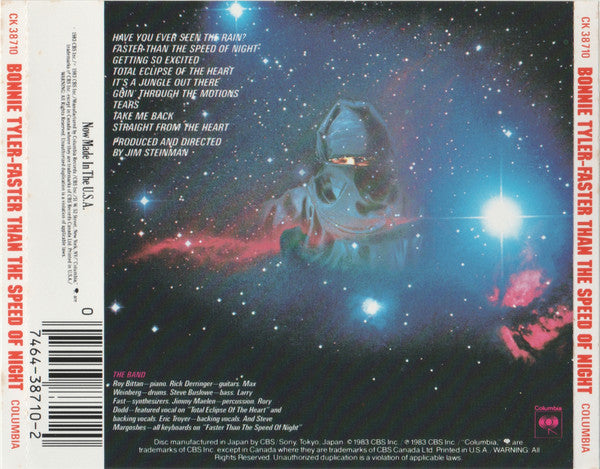 Bonnie Tyler : Faster Than The Speed Of Night (CD, Album, RE)