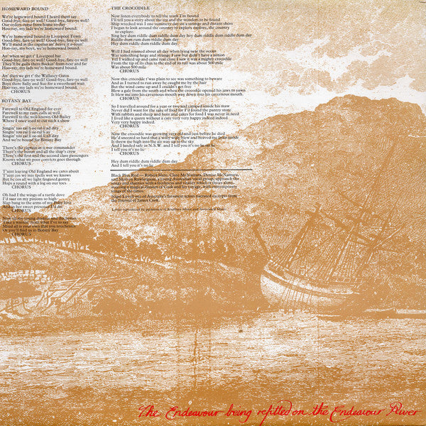 Nigel Lovell, Ron Wills : James Cook's First Voyage Around The World, H.M. Bark Endeavour 1768-1771 (LP, Album, RE, Gat)