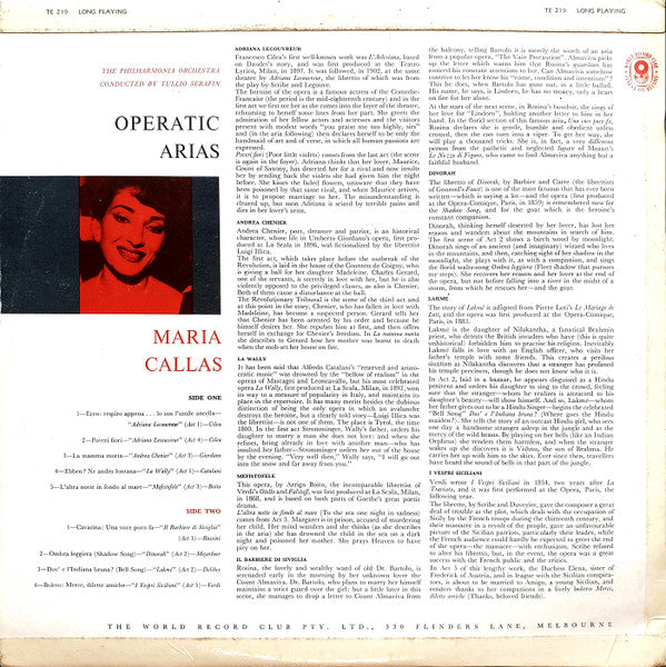 Maria Callas : Maria Callas Sings Operatic Arias (LP, Album, Mono, Club)