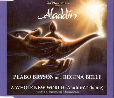 Peabo Bryson And Regina Belle : A Whole New World (Aladdin's Theme) (CD, Single, RE, SMA)