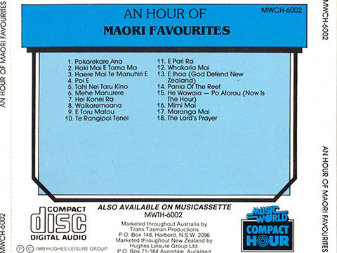 Various New Zealand Maori Groups* : An Hour Of Maori Favourites  (CD, Album)