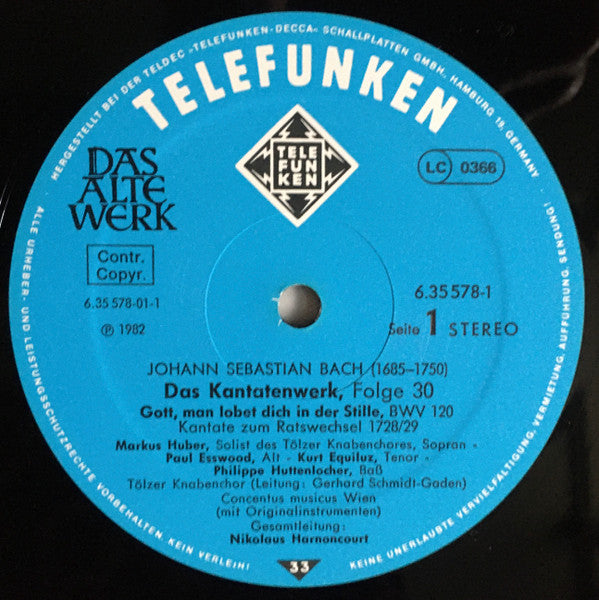 Joh:Sebast: Bach* : Das Kantatenwerk  Complete Cantatas| BWV 120-123) Vol. 30 (2xLP + Box)