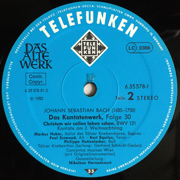 Joh:Sebast: Bach* : Das Kantatenwerk  Complete Cantatas| BWV 120-123) Vol. 30 (2xLP + Box)