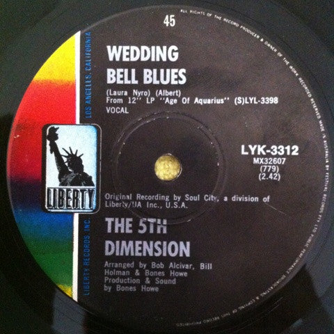 The 5th Dimension* : Wedding Bell Blues / Lovin' Stew (7", Single)