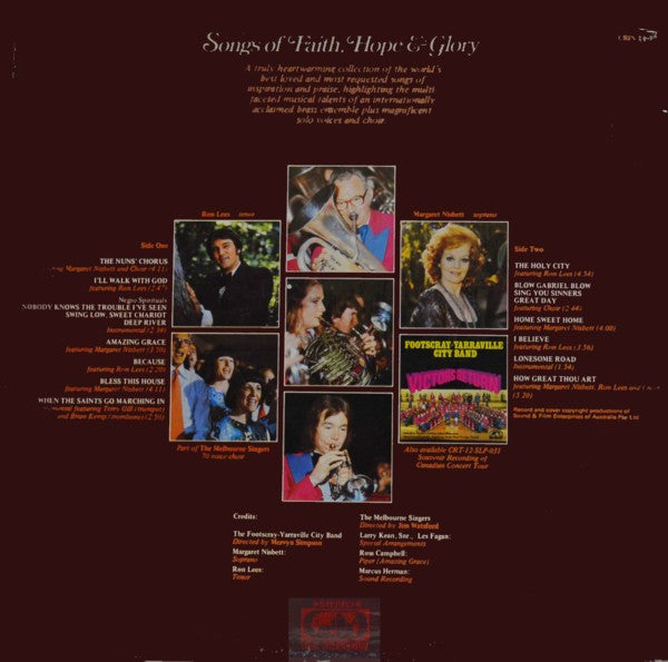 Footscray-Yarraville City Band : Songs Of Faith, Hope & Glory (LP, Album)