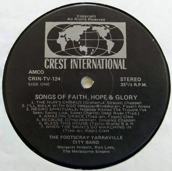 Footscray-Yarraville City Band : Songs Of Faith, Hope & Glory (LP, Album)