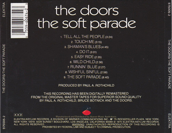 The Doors : The Soft Parade (CD, Album, RE)