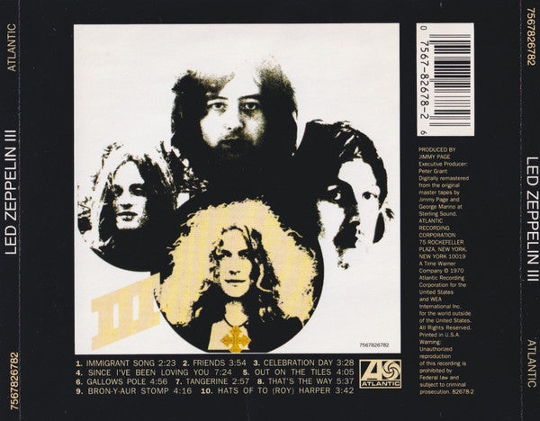 Led Zeppelin : Led Zeppelin III (CD, Album, RE, RM)