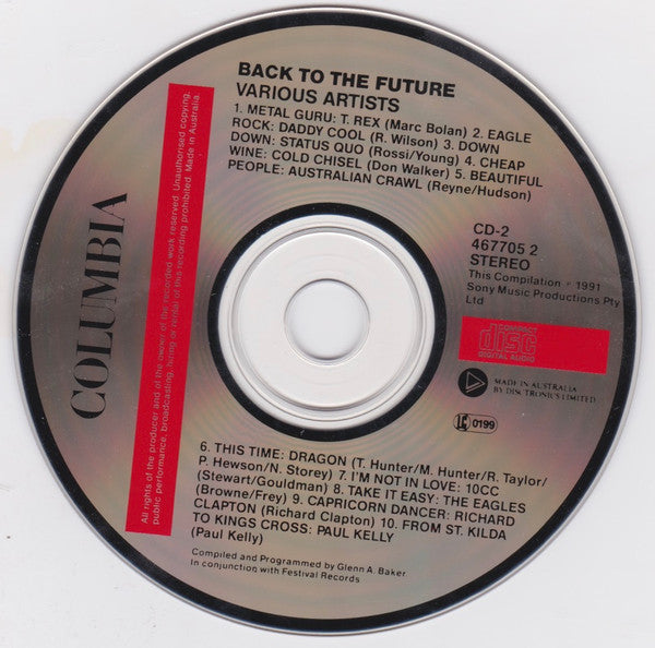 Glenn A. Baker : Glenn A. Baker's Back To The Future (The Album) (2xCD, Comp)