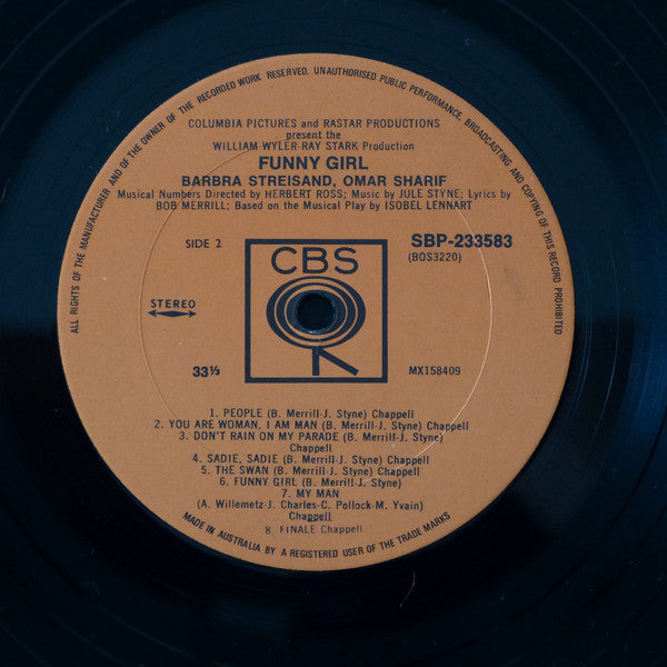 Jule Styne / Barbra Streisand / Omar Sharif : Funny Girl (The Original Sound Track Recording) (LP, Album)