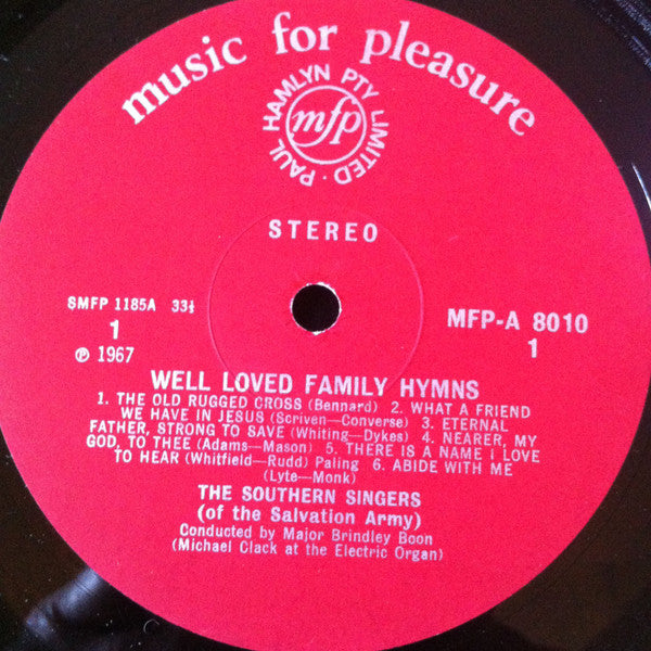 The Southern Singers Conducted By Brindley Boon : Well Loved Family Hymns (LP, Album, RE)