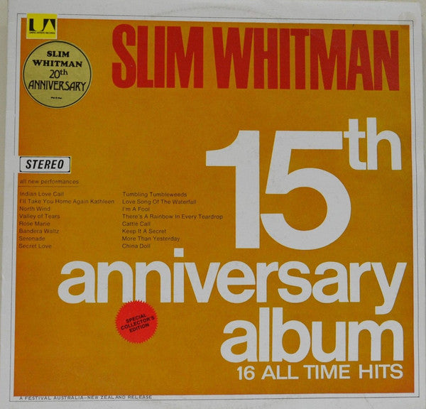 Slim Whitman : 15th Anniversary Album (LP, Album)