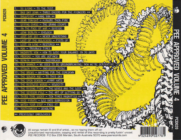 Various : Pee Approved Volume 4 (CD, Comp)