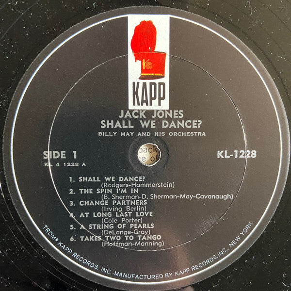 Jack Jones, Billy May And His Orchestra : Shall We Dance (LP, Album, Mono)