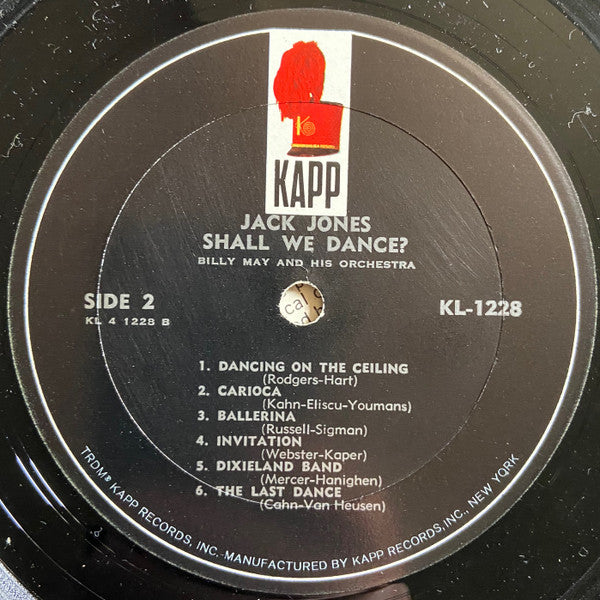 Jack Jones, Billy May And His Orchestra : Shall We Dance (LP, Album, Mono)