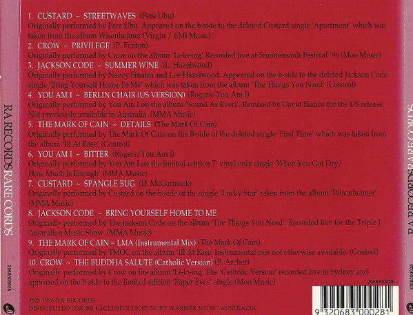 Various : RA Records Rare Cords (CD, Ltd, Promo, Smplr)