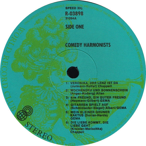 Comedian Harmonists : The Comedy Harmonists (2xLP, Comp, Mono, Club)