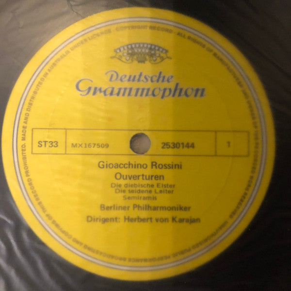 Rossini* : Berliner Philharmoniker - Herbert Von Karajan : Ouvertüren (LP)
