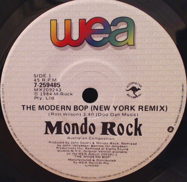 Mondo Rock : The Modern Bop (Remix) (7", pic)