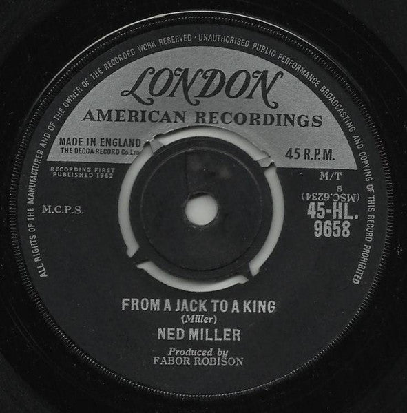 Ned Miller : From A Jack To A King (7", Single)