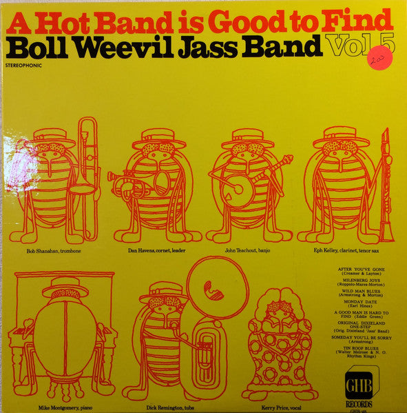 The Boll Weevil Jass Band : A Hot Band Is Good To Find Volume 5 (LP, Album)