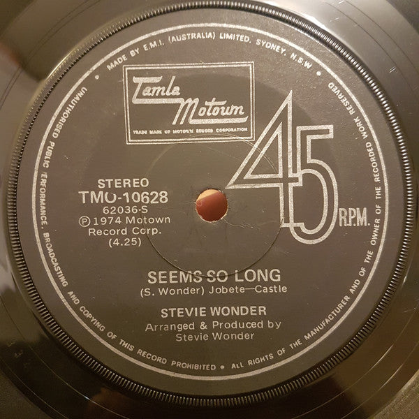Stevie Wonder : Boogie On Reggae Woman (7")