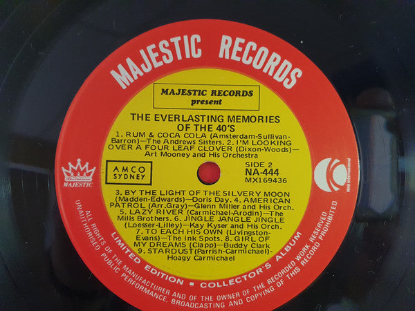 Various : The Everlasting Memories Of The 40's (LP, Comp)