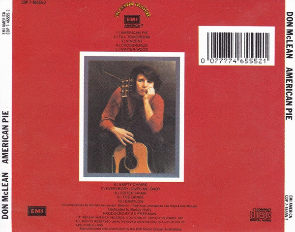 Don McLean : American Pie (CD, Album, RE)