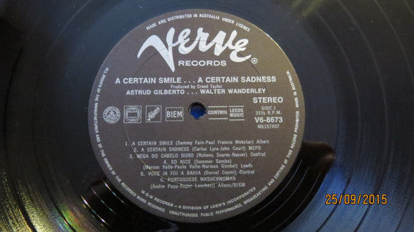 Astrud Gilberto / Walter Wanderley : A Certain Smile A Certain Sadness (LP, Album)