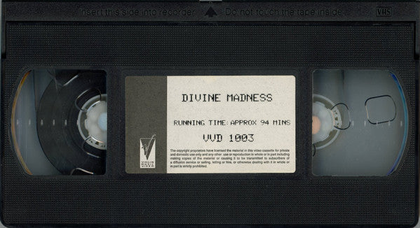 Madness : Divine Madness (VHS, Comp, PAL, Dol)