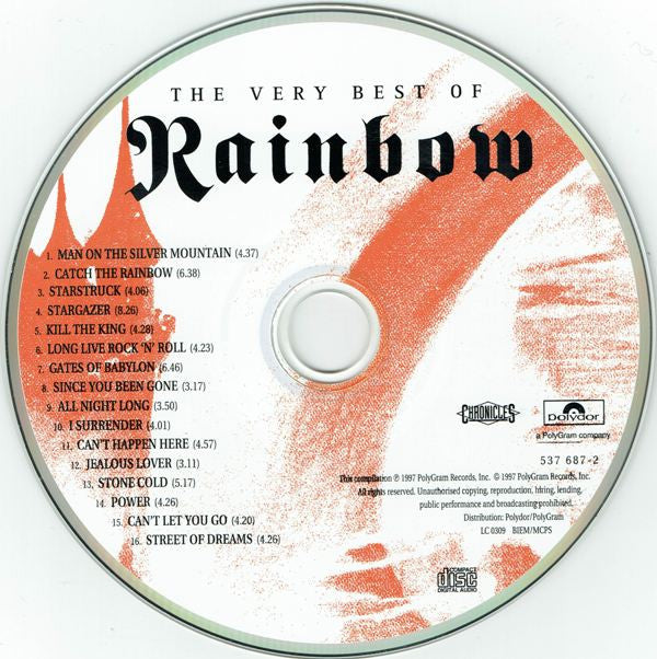 Rainbow : The Very Best Of Rainbow (CD, Comp, RP)