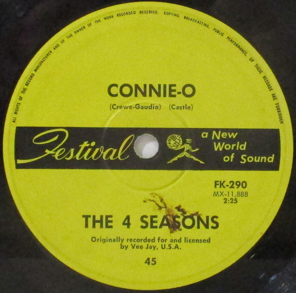 The Four Seasons : Big Girls Don't Cry / Connie-O (7", Single)