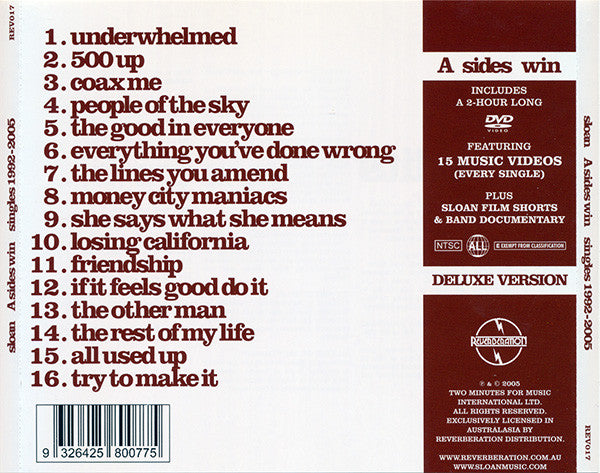 Sloan (2) : A Sides Win: Singles 1992-2005 (CD, Comp + DVD-V, Comp, NTSC + Dlx)