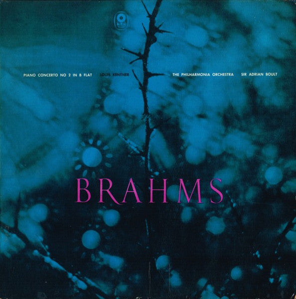 Johannes Brahms  /  Louis Kentner, Philharmonia Orchestra, Sir Adrian Boult : Piano Concerto No. 2 In B Flat Major, Op. 83 (LP, Album, Mono, Club)