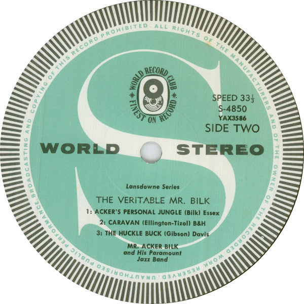 Acker Bilk And His Paramount Jazz Band : The Veritable Mr. Bilk (LP, Album, Club)