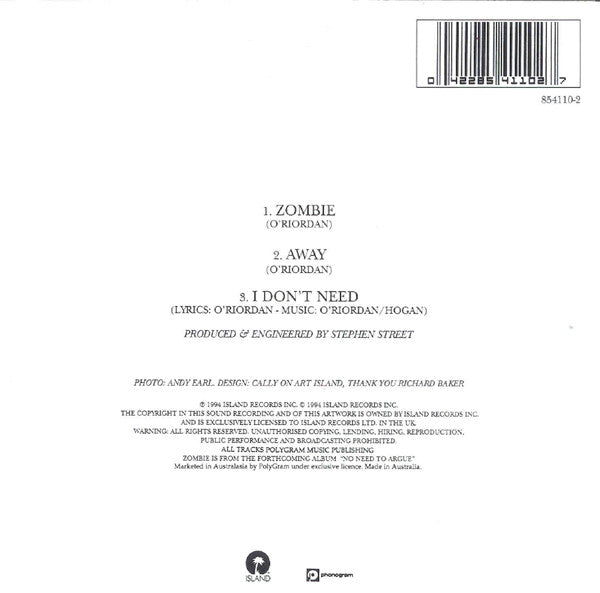 The Cranberries : Zombie (CD, Single, Car)