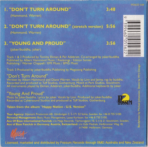 Ace Of Base : Don't Turn Around (CD, Single, Car)