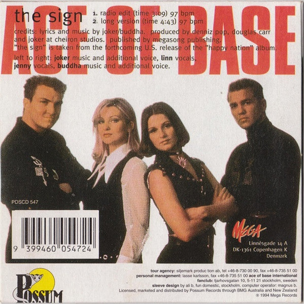 Ace Of Base : The Sign (CD, Single, Car)