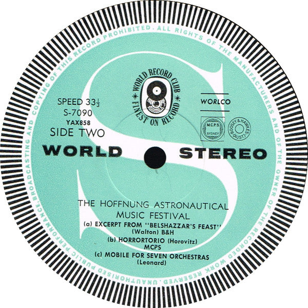 Gerard Hoffnung : Hoffnung's Astronautical Music Festival (LP, Album, Club)