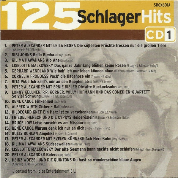 Various : 125 Schlager Hits (6xCD, Comp + Box)
