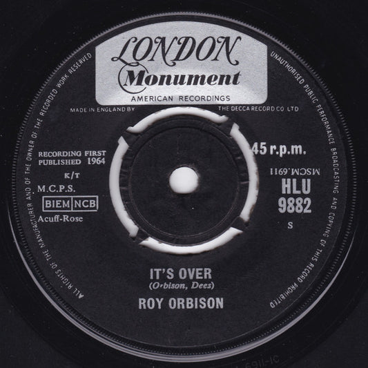 Roy Orbison : It's Over (7", Single)