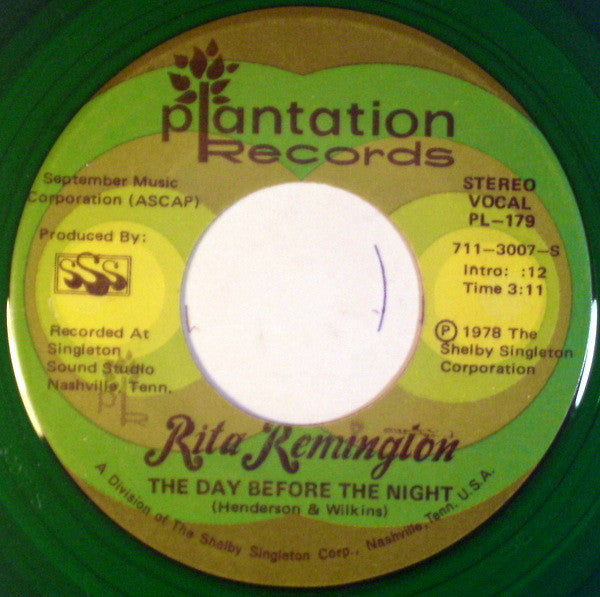 Rita Remington : The Day Before The Night (7", Single, Gre)