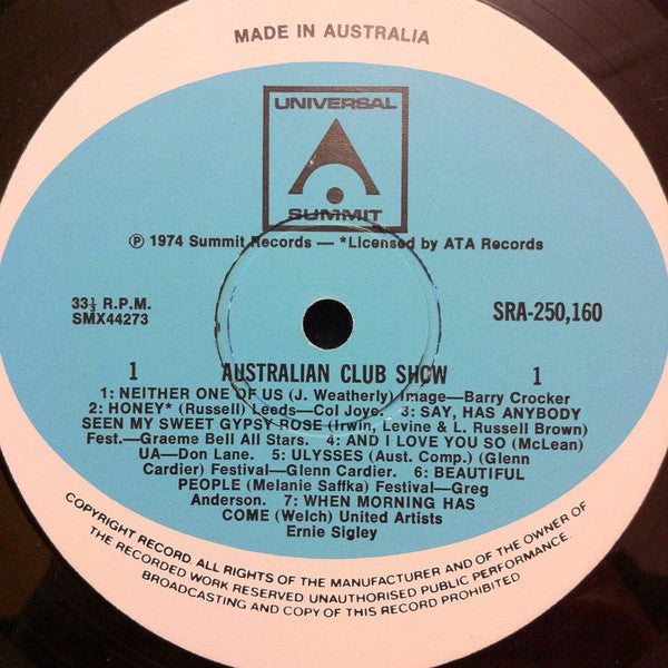 Various : Australian Club Show (LP, Comp)