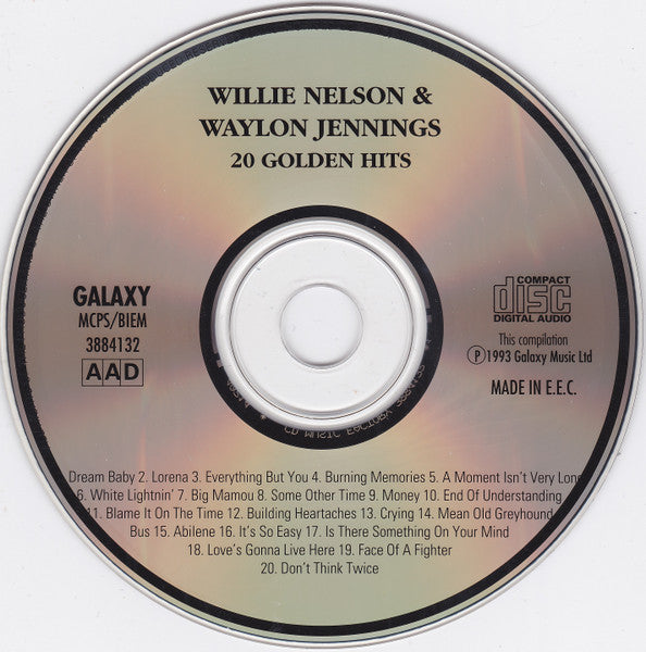 Waylon Jennings & Willie Nelson : 20 Golden Hits (CD, Comp)