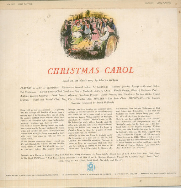 Various : A Christmas Carol (LP, Album, Club)